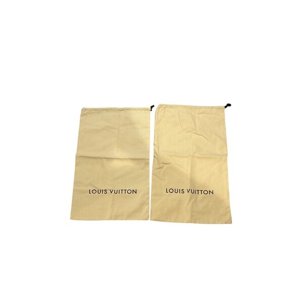 Louis Vuitton Drawstring Dust Bag Set of 2 Authentic 18x11 - Picture 3 of 3
